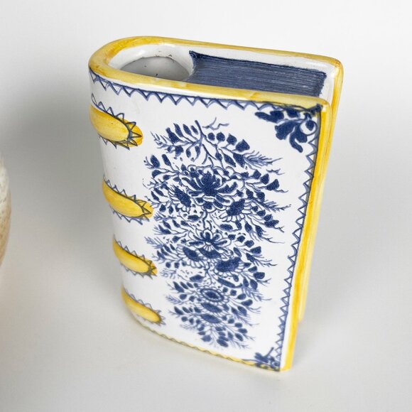 Vintage Cozy English Cottage Bundle Vase Decor Pot Planter Eclectic Floral Print - Picture 6 of 9